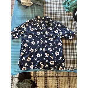 Uniqlo oversized floral button up